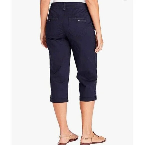 GLORIA VANDERBILT Cuffed Utility Capri Pant  - Roll Cuff - EUC - 18 - Picture 3 of 13